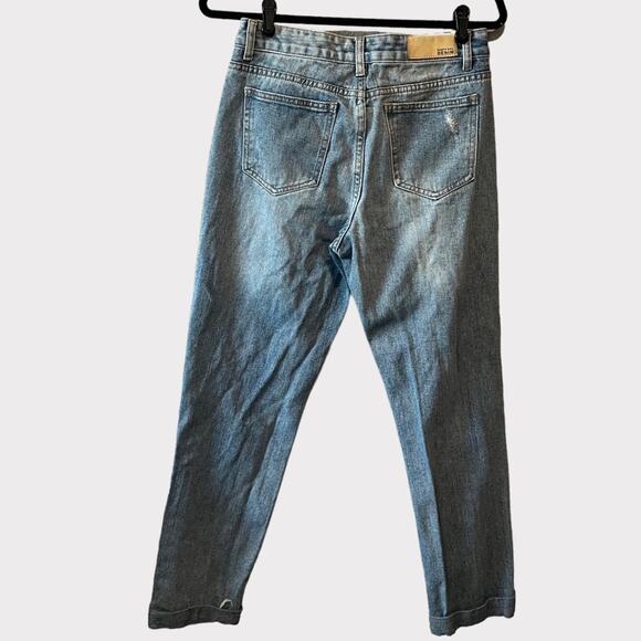 Nasty Gal Destructed Denim Boyfriend Jeans size 6 - Picture 2 of 11